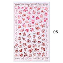 Load image into Gallery viewer, Flowers Leaves Line 3D Nail Stickers Autumn Winter Fall Leaf Design Transfer Sliders Abstract Waves Nail Art Decals Manicures Decal Self-Adhesive 3D Wave Design Decoration for Women Girls Tape Nail Art Stickers Decal Decoration