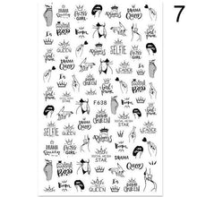Load image into Gallery viewer, Flowers Leaves Line 3D Nail Stickers Autumn Winter Fall Leaf Design Transfer Sliders Abstract Waves Nail Art Decals Manicures Decal Self-Adhesive 3D Wave Design Decoration for Women Girls Tape Nail Art Stickers Decal Decoration