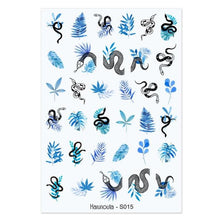 Load image into Gallery viewer, Flowers Leaves Line 3D Nail Stickers Autumn Winter Fall Leaf Design Transfer Sliders Abstract Waves Nail Art Decals Manicures Decal Self-Adhesive 3D Wave Design Decoration for Women Girls Tape Nail Art Stickers Decal Decoration