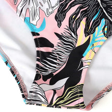 Load image into Gallery viewer, Modern Floral Bikini 2 Pieces Flower Print Bikini Set Women Crisscross High Waist String 2 Piece Bathing Suits High Waist Women's Swimsuit Shorts Solid Bikini Floral Summer Bikini Set