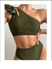 将图片加载到图库查看器,Push Up Women Bikinis Swimwear Women's Bathing Suits Push Up Halter Bandage Bikini Floral Printing Swim Bottoms Two Piece Swimsuits Women Swimsuits Bathing Suit Halter Leaf Print Beach Wear Plus Size