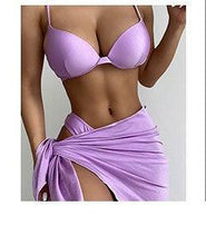 将图片加载到图库查看器,Push Up Women Bikinis Swimwear Women's Bathing Suits Push Up Halter Bandage Bikini Floral Printing Swim Bottoms Two Piece Swimsuits Women Swimsuits Bathing Suit Halter Leaf Print Beach Wear Plus Size