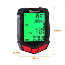 Load image into Gallery viewer, Bicycle Computer Wireless 20 Functions Speedometer Odometer Cycling Wireless Bike Computer Waterproof Bicycle Speedometer Odometer Support Smart Sensor LCD Backlight Display For Road Cycling