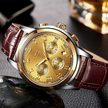 Load image into Gallery viewer, Men's Elegant Watch With Chronometers And Leather Belts Business Style Perfect Gift Excellent Look