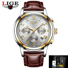 Load image into Gallery viewer, Men's Elegant Watch With Chronometers And Leather Belts Business Style Perfect Gift Excellent Look