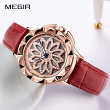 将图片加载到图库查看器,Luxury White Flower Womens Watch Analog Quartz Waterproof Wristwatches Elegant Leather Strap Modern Design