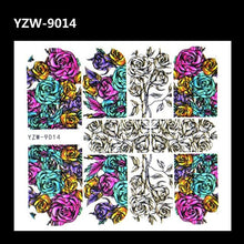 Load image into Gallery viewer, Full Beauty 1pc Black Flower Vine Nail Water Sticker Leaf Lace Design Slider Nail Art Decal Beauty Foils Decoration Nail Decals for Women Nail Art Stickers Water Transfer Decals Design Nail Art Supplies Manicure Acrylic Nail Foil Stencils Decorations