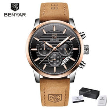 Load image into Gallery viewer, New Luxury Men Watches Chronograph Sports Watches Waterproof Casual Sport Leather Strap Quartz Men's Wrist Watch