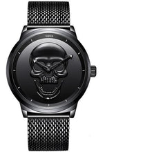 Load image into Gallery viewer, Men's Waterproof Stainless Steel Watch 3D Skull And Fluorescent Hands Unique Design Perfect Gift