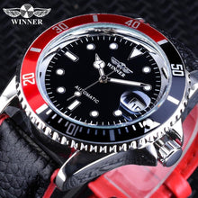 将图片加载到图库查看器,2021 Fashion Black Red Sport Mens Watches Luxury Luminous Hands Watch Elegant Leather Strap Design