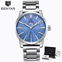 将图片加载到图库查看器,Business Fashion Men Watches Brown Luxury Military Leather Band Wristwatches Date Week Display Watch