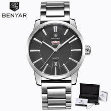 将图片加载到图库查看器,Business Fashion Men Watches Brown Luxury Military Leather Band Wristwatches Date Week Display Watch