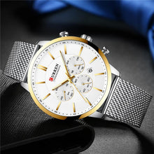 Load image into Gallery viewer, Unisex Elegant Stainless Steel Watch With Chronometer And Date Display Excellent Design Perfect Gift