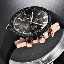 Load image into Gallery viewer, Casual Men's Watches Chronograph Modern Analog Quartz Waterproof Sports Watches Rubber Strap Business Wrist Watches For Men