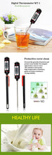 Load image into Gallery viewer, Professional Digital Kitchen Thermometer Barbecue Water Oil Digital Candy Candle Thermometer Cooking Kitchen BBQ Grill Thermometer Probe Instant Read Thermometer for Liquids Meat Food Thermometers 304 Stainless Steel Probe Tools