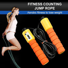 Load image into Gallery viewer, Professional Sponge Jump Rope With Electronic Counter Adjustable Fast Speed Counting Jump Skip Rope Sponge Jump Rope Electronic Counter Adjustable Fast Speed Counting Skipping Rope Wire Workout Equipments