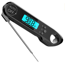 Load image into Gallery viewer, Professional Waterproof Digital Food Thermometer Pyrometer with Folding Foldable Probe Waterproof Digital Instant Read Meat Thermometer with 4.6” Folding Probe Backlight & Calibration Function for Cooking Food Candy BBQ Grill for Kitchen Food Cooking
