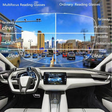 Load image into Gallery viewer, Progressive Reading Glasses Multifocal Anti Blue Ray Glass Glasses Half Frame Metal Alloy For Men And Women Reading Glasses Anti Blue Ray Multifocus Reader