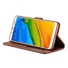 将图片加载到图库查看器,PU Leather Cover with RFID Blocking Card Holder Magnetic Clasp Folio Case For Xiaomi Redmi Note 5 Case Leather Wallet Luxury Cover Redmi Note 5 Pro 10 Pro 10s 9S 9 8 7 4 9T 10 5G 11 Case Flip Cover