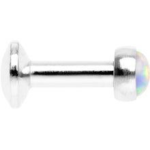 Load image into Gallery viewer, 3/16 White Synthetic Opal Internally Threaded Daith Cartilage Tragus