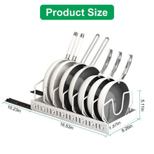 Load image into Gallery viewer, Pull Out Pots and Pans Organizer with 8 Adjustable Dividers