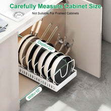 Load image into Gallery viewer, Pull Out Pots and Pans Organizer with 8 Adjustable Dividers