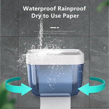 将图片加载到图库查看器,Punch-free Toilet Paper Holder Box Waterproof Storage Toilet Paper Storage Rack Paper Towel Kitchen Bathroom Storage Box Waterproof Toilet Paper Holder Wall Mounted Punch Free Paper Dispenser Transparent Storage Box Bathroom Kitchen Supply