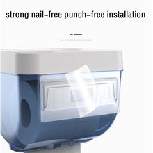 将图片加载到图库查看器,Punch-free Toilet Paper Holder Box Waterproof Storage Toilet Paper Storage Rack Paper Towel Kitchen Bathroom Storage Box Waterproof Toilet Paper Holder Wall Mounted Punch Free Paper Dispenser Transparent Storage Box Bathroom Kitchen Supply