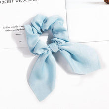 将图片加载到图库查看器,Pure Color Elastic Hair Band Rabbit Ear Bow Pearl Hair Rope Satin Ponytail Scrunchie Bobbles Elastic Hair Ties Ropes Ponytail Holder Accessories for Women And Girls