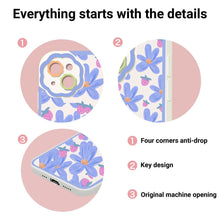 Load image into Gallery viewer, Purple Flower Phone Case For iPhone 11 Case iPhone 13 14 Pro Max iPhone 12 Phone Case iPhone11 iPhone14 Soft Back Cover Cute Pattern Soft iPhone Fashion Comfortable Grip Design & Aesthetic Floral Pattern iphone Case