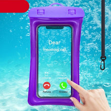 将图片加载到图库查看器,Purple Universal Waterproof Phone Case Water Proof Swim Pouch Bag Cases For iPhone Floating Phone Protector Smartphone Touchscreen Waterproof Pouch