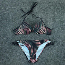 Load image into Gallery viewer, Push Up Bikini Floral Print Swimsuit Swimwear Women Bathing Suit Bikinis Set Brazilian Beach Female Wear Women's Bikini Swimsuits Floral Printed Bathing Suits for Women 2 Piece Bikini