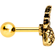Load image into Gallery viewer, 16G 1/4 Gold PVD Pineapple Pizzazz Cartilage Tragus Earring