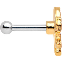 Load image into Gallery viewer, 16G 1/4 Gold Tone Boho Elephant Tragus Cartilage Earring
