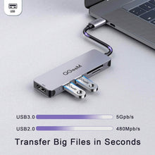 Load image into Gallery viewer, QGeeM 5-in-1 USB C to HDMI Adapter with 4K HDMI Output