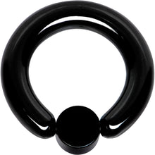 Load image into Gallery viewer, 6G 1/2 Clear Gem 6mm Disc Black BCR Captive Ring