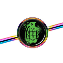 将图片加载到图库查看器,14G Green Grenade Rainbow Industrial Barbell 37mm