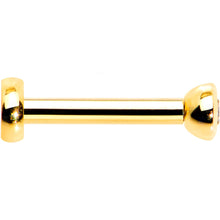 将图片加载到图库查看器,Clear 2mm Gem Gold Tone Internally Threaded Cartilage Earring