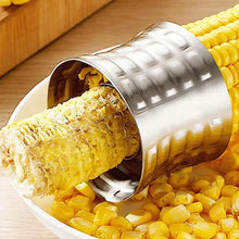 将图片加载到图库查看器,Quick Corn Cob Stainless Steel Cutter And Peeling Ring