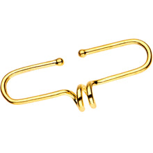 Load image into Gallery viewer, Gold Tone Anodized Spiral Illusion Non Pierced Industrial Barbell