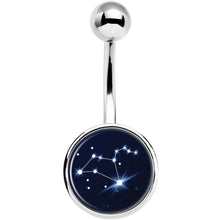 将图片加载到图库查看器,Zodiac Constellation Leo Belly Ring