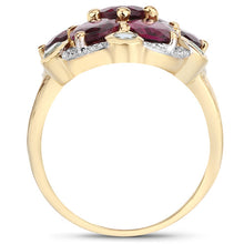 Load image into Gallery viewer, 11.22 Carat Genuine Rhodolite and Blue Topaz .925 Sterling Silver Ring