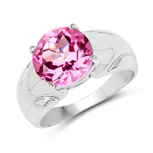 Load image into Gallery viewer, 4.55 Carat Genuine Pink Topaz .925 Sterling Silver Ring