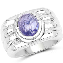 Load image into Gallery viewer, 3.55 Carat Genuine Tanzanite .925 Sterling Silver Ring