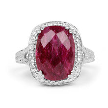 将图片加载到图库查看器,7.60 Carat Dyed Ruby .925 Sterling Silver Ring