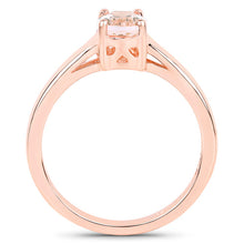 Load image into Gallery viewer, 0.70 Carat Genuine Morganite .925 Sterling Silver Ring