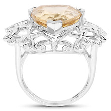 将图片加载到图库查看器,5.71 Carat Genuine Citrine .925 Sterling Silver Ring