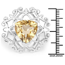 将图片加载到图库查看器,5.71 Carat Genuine Citrine .925 Sterling Silver Ring