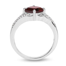 Load image into Gallery viewer, 1.67 Carat Genuine Garnet and White Topaz .925 Sterling Silver Ring