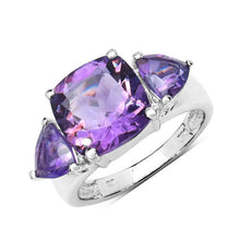 Load image into Gallery viewer, 4.10 Carat Genuine Amethyst .925 Sterling Silver Ring